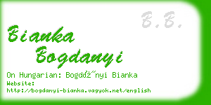 bianka bogdanyi business card